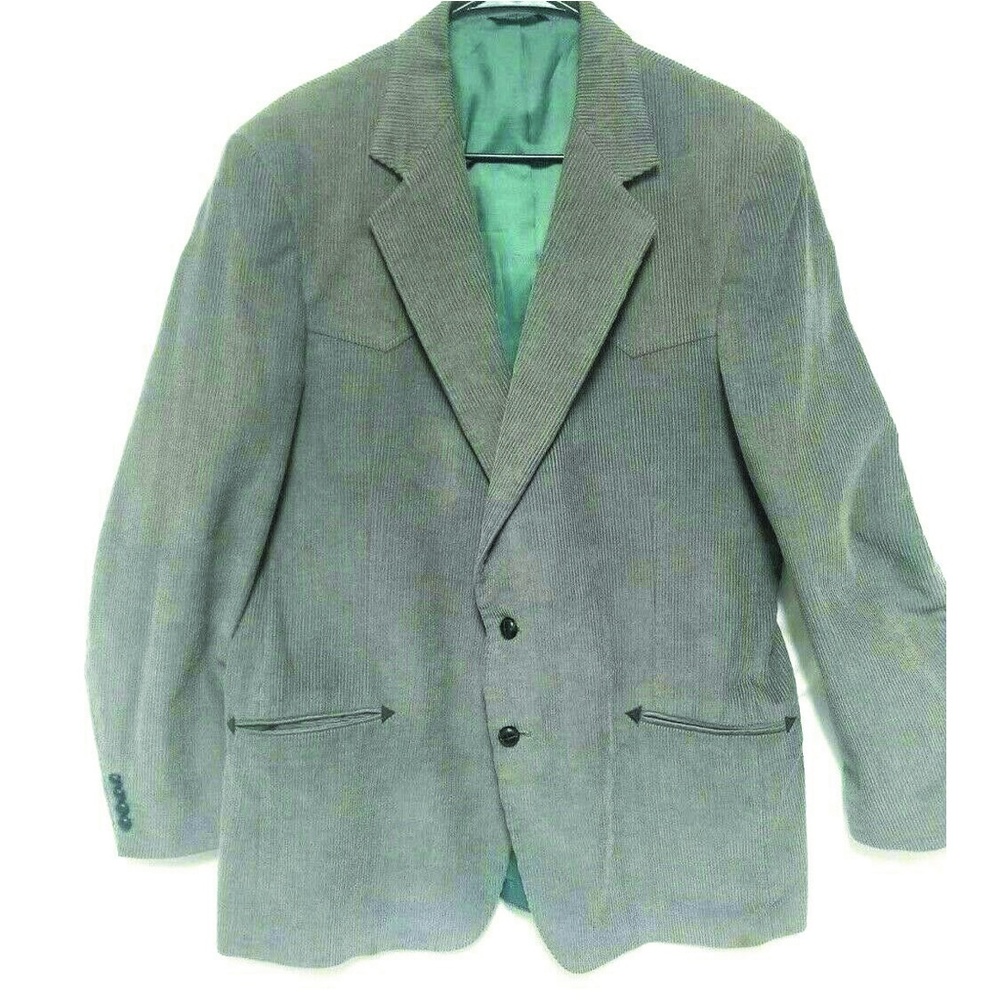 Joe Namath Suit Coat Gray Mens Corduroy Blazer